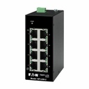 Eaton Tripp Lite Series 8-Port Unmanaged Industrial Ethernet Switch - 10/100 Mbps, Ruggedized, -40° to 75°C, DIN Mount, TAA