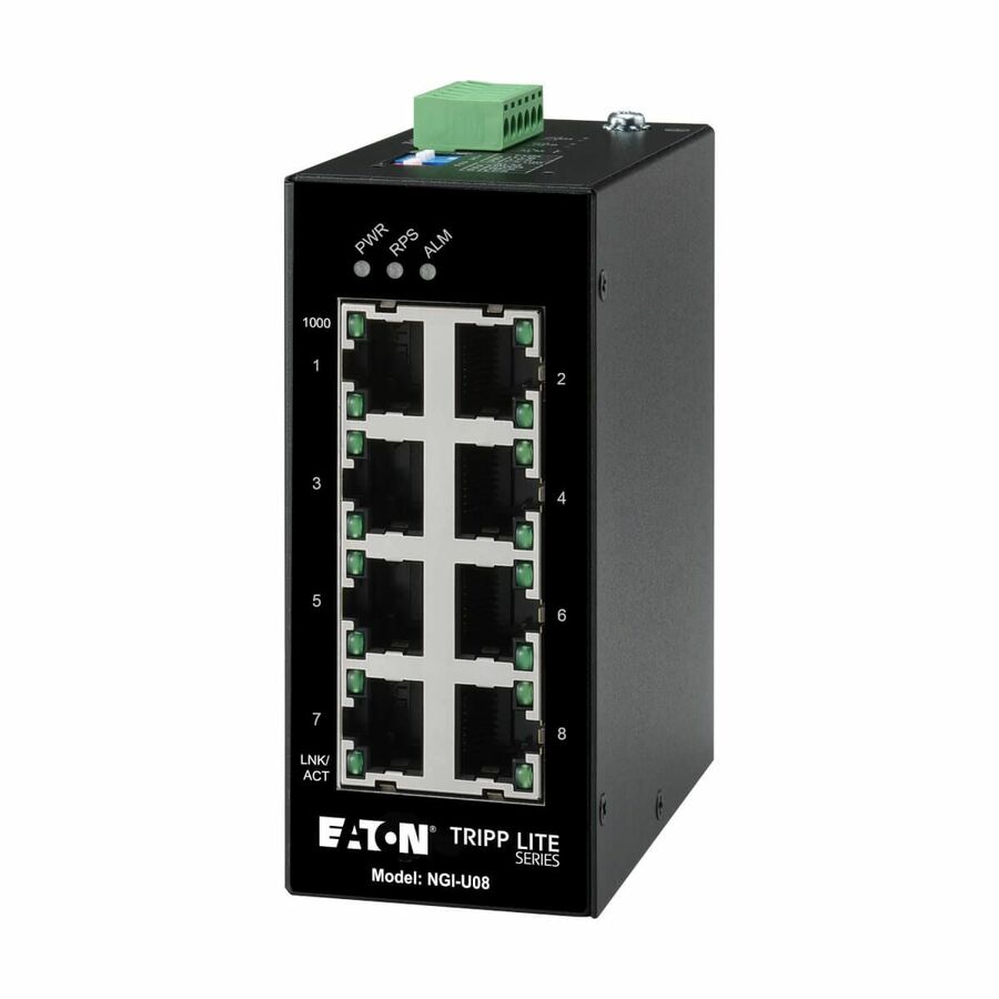 Tripp Lite by Eaton 8-Port Unmanaged Industrial Gigabit Ethernet Switch - 10/100/1000 Mbps DIN Mount