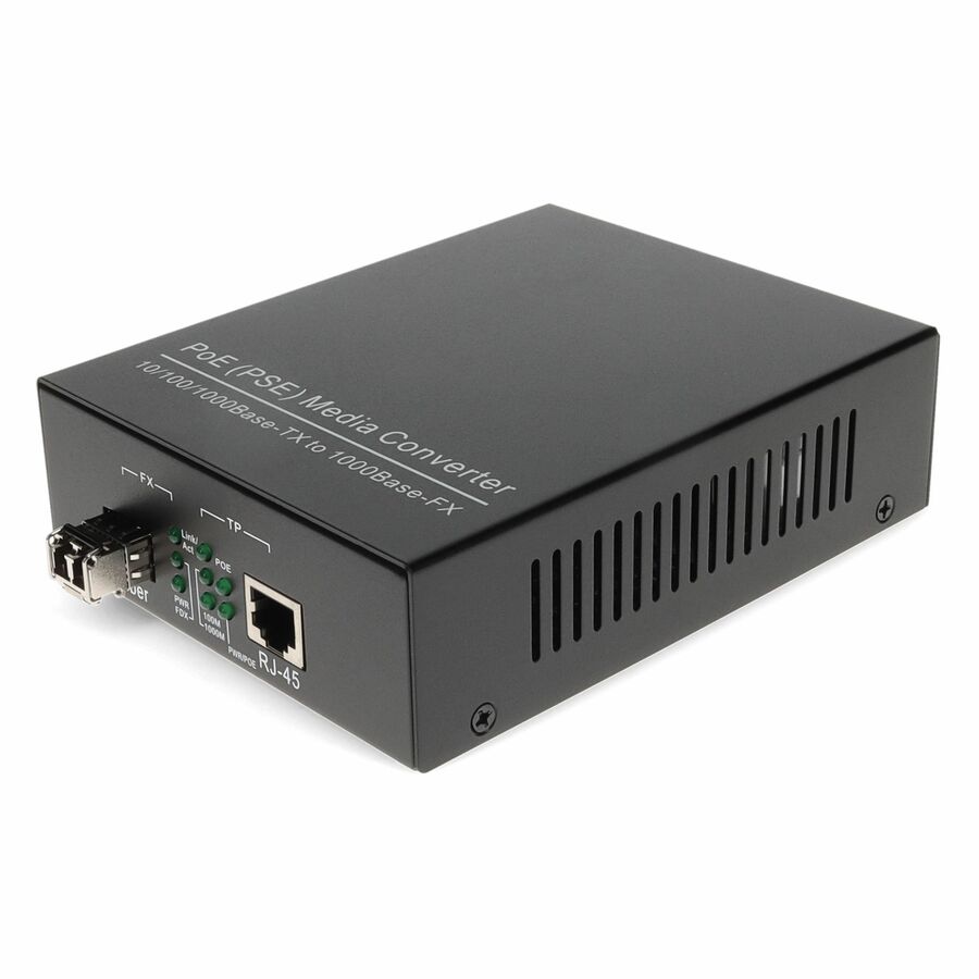 AddOn 10/100/1000Base-TX(RJ-45) to 1000Base-SX(LC) MMF 850nm 550m POE Mini Media Converter