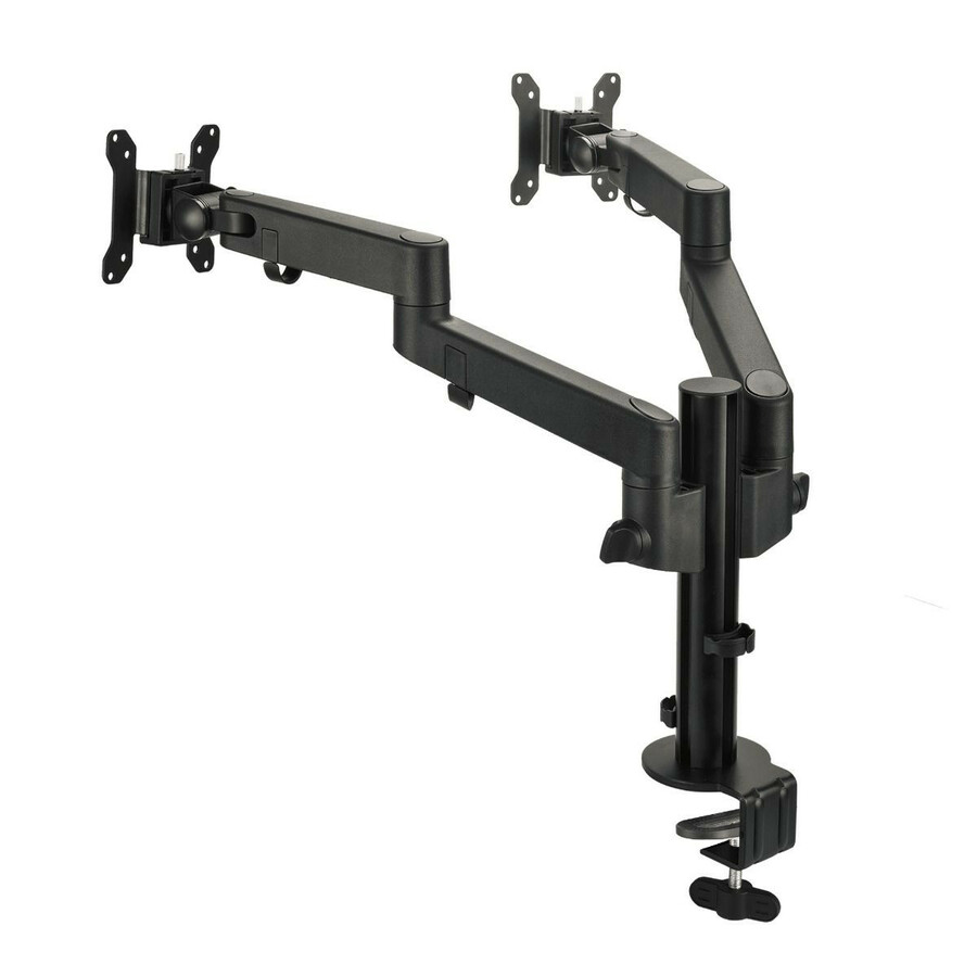 SIIG Dual Arm Pole Multi-Angle Replaceable Articulating Monitor Desk Mount - 14" to 30" - Max Load 17.6lbs each - Expandable Slide Rails Design - up to 4 monitors