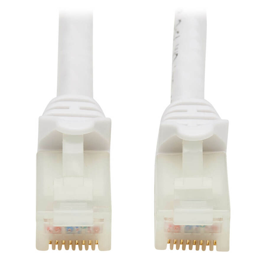 Eaton Tripp Lite Series Safe-IT Cat6a 10G Snagless Antibacterial UTP Ethernet Cable (RJ45 M/M), PoE, White, 3 ft. (0.91 m), TAA