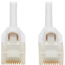 Eaton Tripp Lite Series Safe-IT Cat6a 10G Snagless Antibacterial S/FTP Ethernet Cable (RJ45 M/M), PoE, White, 3 ft. (0.91 m), TAA