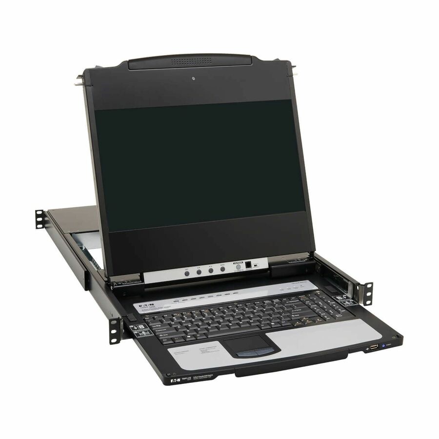 Tripp Lite by Eaton NetDirector 8-Port DisplayPort KVM Switch Console with 17 in. LCD IP Remote Access Dual Rail 1U Rack-Mount