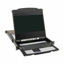 Tripp Lite by Eaton NetDirector 8-Port DisplayPort KVM Switch Console with 17 in. LCD IP Remote Access Dual Rail 1U Rack-Mount