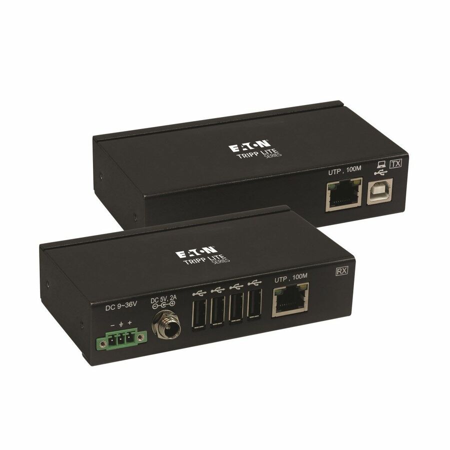 Tripp Lite by Eaton 4-Port Industrial USB over Cat6 Extender ESD Protection PoC - USB 2.0 Mountable 330 ft. TAA