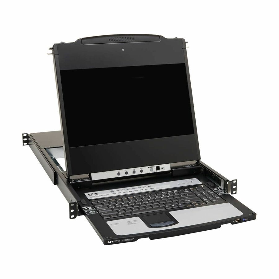 Tripp Lite by Eaton NetDirector 16-Port DisplayPort KVM Switch Console with 17 in. LCD IP Remote Access Dual Rail 1U Rack-Mount