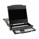 Tripp Lite by Eaton NetDirector 16-Port DisplayPort KVM Switch Console with 17 in. LCD IP Remote Access Dual Rail 1U Rack-Mount