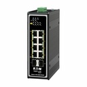 Tripp Lite by Eaton 8-Port Unmanaged Industrial Gigabit Ethernet Switch 10/100/1000 Mbps PoE+ 30W 2 GbE SFP Slots -40�° to 75�°C DIN Mount