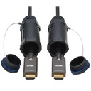 Eaton Tripp Lite Series High-Speed Armored HDMI Fiber Active Optical Cable (AOC) with Hooded Connectors - 4K @ 60 Hz, HDR, IP68, M/M, Black, 50 m (164 ft.)