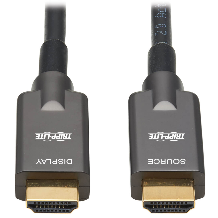 Eaton Tripp Lite Series High-Speed Armored HDMI Fiber Active Optical Cable (AOC) - 4K @ 60 Hz, HDR, 4:4:4, M/M, Black, 10 m (33 ft.)