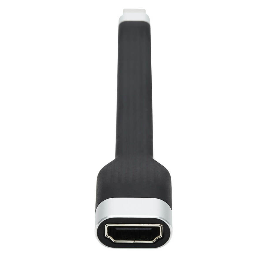 Eaton Tripp Lite Series USB-C to HDMI Flat Adapter Cable (M/F), 4K 60 Hz, HDR, Thunderbolt 3 Compatible, Black, 5 in. (12.7 cm)