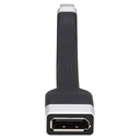 Eaton Tripp Lite Series USB-C to DisplayPort Flat Adapter Cable (M/F), 4K 60 Hz, Thunderbolt 3 Compatible, Black, 5 in. (12.7 cm)