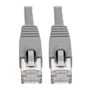 Tripp Lite by Eaton Cat6a 10G Snagless Shielded STP Ethernet Cable (RJ45 M/M) PoE Gray 8 ft. (2.43 m)