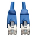 Eaton Tripp Lite Series Cat6a 10G Snagless Shielded STP Ethernet Cable (RJ45 M/M), PoE, Blue, 8 ft. (2.43 m)