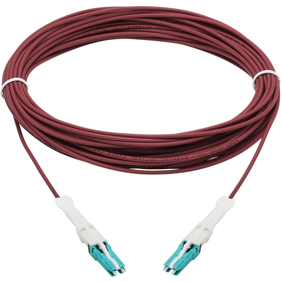 Eaton Tripp Lite Series 400G Duplex Multimode 50/125 OM4 Fiber Optic Cable (CS-PC/CS-PC), Round LSZH Jacket, Magenta, 10 m