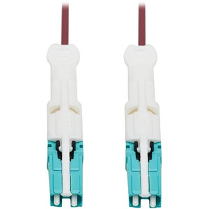 Eaton Tripp Lite Series 400G Duplex Multimode 50/125 OM4 Fiber Optic Cable (CS-PC/CS-PC), Round LSZH Jacket, Magenta, 5 m