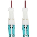 Eaton Tripp Lite Series 400G Duplex Multimode 50/125 OM4 Fiber Optic Cable (CS-PC/CS-PC), Round LSZH Jacket, Magenta, 5 m