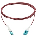 Eaton Tripp Lite Series 400G Duplex Multimode 50/125 OM4 Fiber Optic Cable (CS-PC/LC-PC), Round LSZH Jacket, Magenta, 3 m