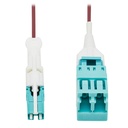 Eaton Tripp Lite Series 400G Duplex Multimode 50/125 OM4 Fiber Optic Cable Adapter (CS-PC/LC-PC), M/F, Round LSZH Jacket, Magenta, 1 ft.