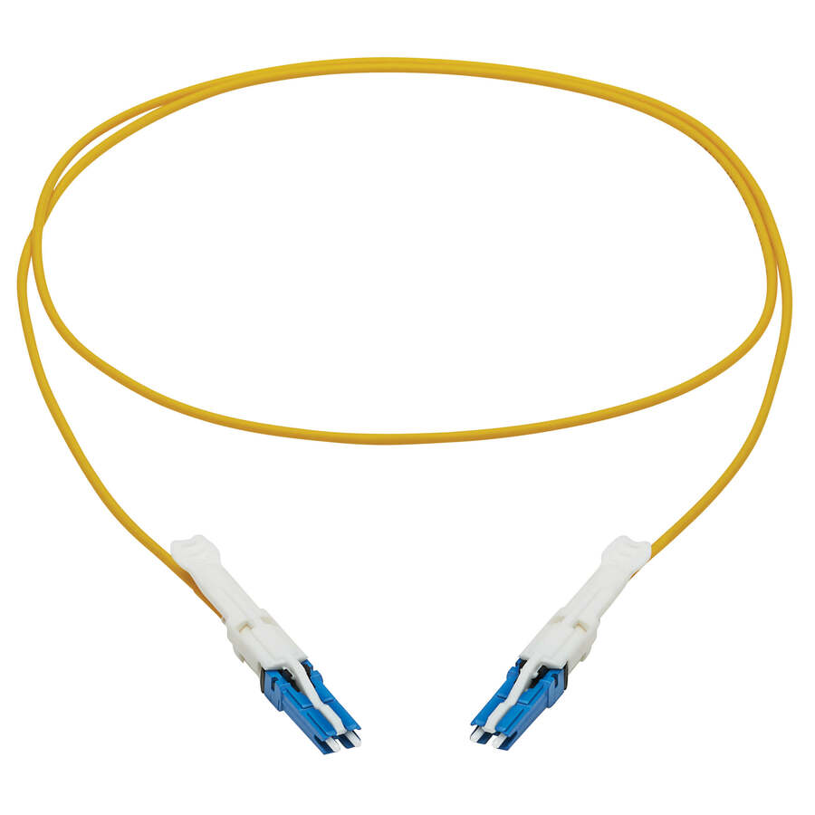 Eaton Tripp Lite Series 400G Duplex Singlemode 9/125 OS2 Fiber Optic Cable (CS-UPC/CS-UPC), Round LSZH Jacket, Yellow, 1 m