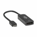 Eaton Tripp Lite Series USB-C to DisplayPort Active Adapter Cable with Equalizer (M/F), UHD 8K, HDR, DP 1.4, Black, 6 in. (15.2 cm)