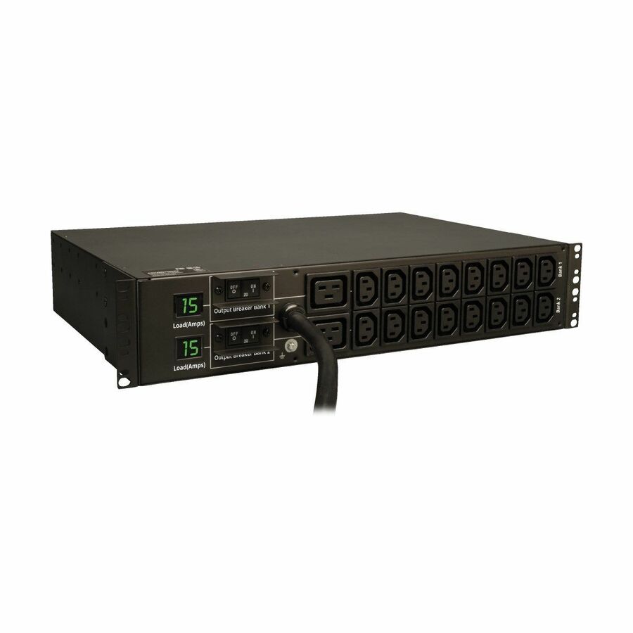 Tripp Lite by Eaton PDU 5.5kW Single-Phase Local Metered PDU - 16 C13 & 2 C19 Outlets (208/230V) L6-30P Input 1.8 m Cord 2U TAA