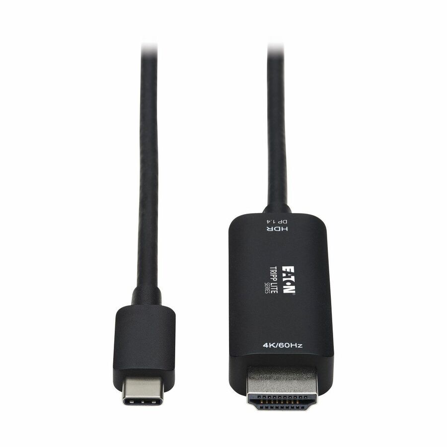Tripp Lite by Eaton USB-C to HDMI Active Adapter Cable (M/M) 4K 60 Hz HDR HDCP 2.2 DP 1.4 Alt Mode Black 3 ft. (0.9 m)
