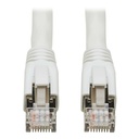 Eaton Tripp Lite Series Cat8 25G/40G-Certified Snagless Shielded S/FTP Ethernet Cable (RJ45 M/M), PoE, White, 30 ft. (9.14 m), TAA