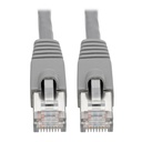 Eaton Tripp Lite Series Cat6a 10G Snagless Shielded STP Ethernet Cable (RJ45 M/M), PoE, Gray, 25 ft. (7.62 m)