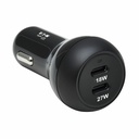 Eaton Tripp Lite Series Dual-Port USB-C Car Charger with 45W PD Charging - USB-C (27W), USB-C (18W), Black