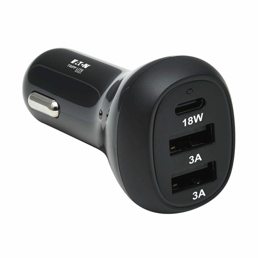 Tripp Lite by Eaton 3-Port USB Car Charger 36W Max - USB-C PD 3.0 Up to 18W 2 USB-A QC 3.0 Up to 36W