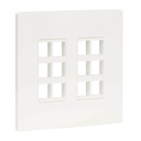 Eaton Tripp Lite Series 12-Port Keystone Double-Gang Faceplate, White, TAA