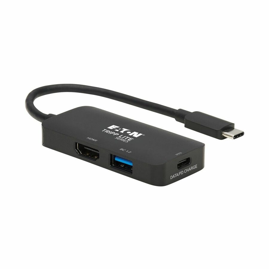 Eaton Tripp Lite Series USB-C Multiport Adapter - HDMI 4K 60 Hz, 4:4:4, HDR, USB 3.x (5Gbps) Hub Ports, 100W PD Charging, Black