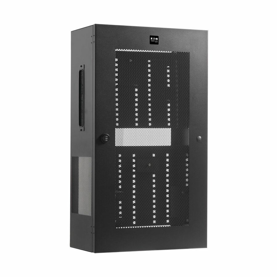 Eaton Tripp Lite Series SmartRack 5U Low-Profile Vertical-Mount Switch-Depth Wall-Mount Structured Wiring Enclosure, Adjustable Equipment Brackets