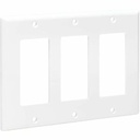 Eaton Tripp Lite Series Triple-Gang Faceplate, Decora Style - Vertical, White, TAA