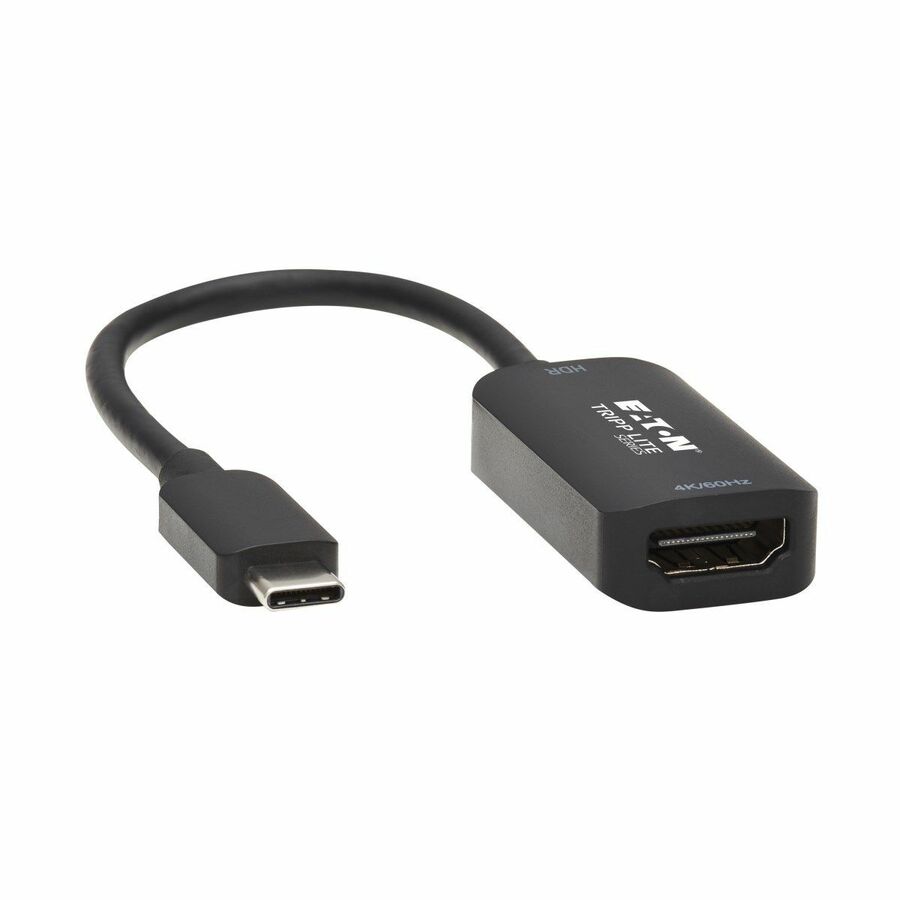Eaton Tripp Lite Series USB-C to HDMI Active Adapter Cable (M/F), 4K 60 Hz, HDR, 4:4:4, DP 1.2 Alt Mode, HDCP 2.2, Black, 6 in. (15.2 cm)