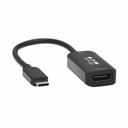 Eaton Tripp Lite Series USB-C to HDMI Active Adapter Cable (M/F), 4K 60 Hz, HDR, 4:4:4, DP 1.2 Alt Mode, HDCP 2.2, Black, 6 in. (15.2 cm)