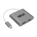 Eaton Tripp Lite Series USB-C Adapter, Dual HDMI 4K MST Adapter (M/2xF), Gray