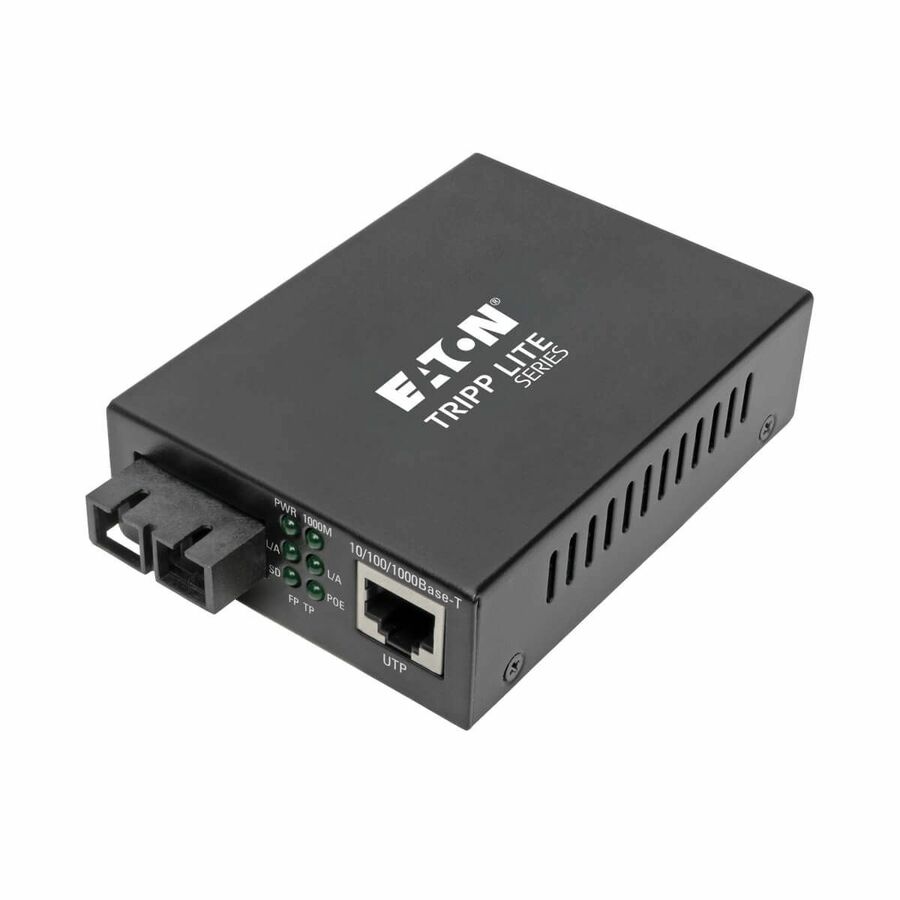 Tripp Lite by Eaton Gigabit Multimode Fiber to Ethernet Media Converter POE+ - 10/100/1000 SC 850 nm 550M (1804.46 ft.)