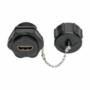 Eaton Tripp Lite Series 4K HDMI Coupler with Ethernet (F/F), Industrial High Speed, 4K 60 Hz, HDR, IP68 Rated, Dust Cap, TAA