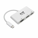 Tripp Lite by Eaton USB-C Triple Display Adapter 4K 60Hz HDMI Displayport and VGA with MST