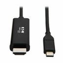 Eaton Tripp Lite Series USB-C to HDMI Adapter Cable (M/M), 4K 60 Hz, 4:4:4, Thunderbolt 3 Compatible, Black, 9 ft. (2.7 m)