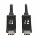 Eaton Tripp Lite Series Thunderbolt 3 Active Cable (M/M) - 40 Gbps, 5A 100W Power Delivery, 4K/60 Hz, 2M (6.56 ft.), Black