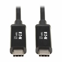 Eaton Tripp Lite Series Thunderbolt 3 Passive Cable (M/M) - 20 Gbps, 5A 100W Power Delivery, 4K/60 Hz, 1.5 m (5 ft.), Black