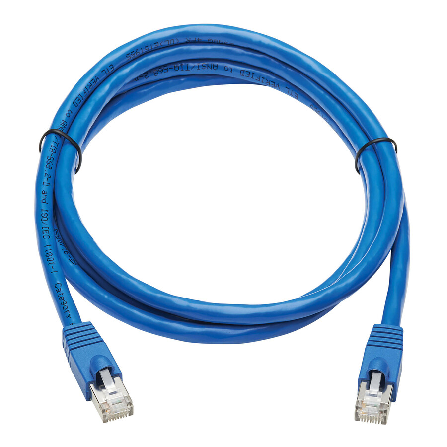 Tripp Lite by Eaton Cat6a 10G Snagless F/UTP Ethernet Cable (RJ45 M/M) PoE CMR-LP Blue 6 ft. (1.83 m)