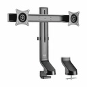 Tripp Lite by Eaton Dual-Display Monitor Arm with Desk Clamp and Grommet - Height Adjustable 17" to 27" Monitors