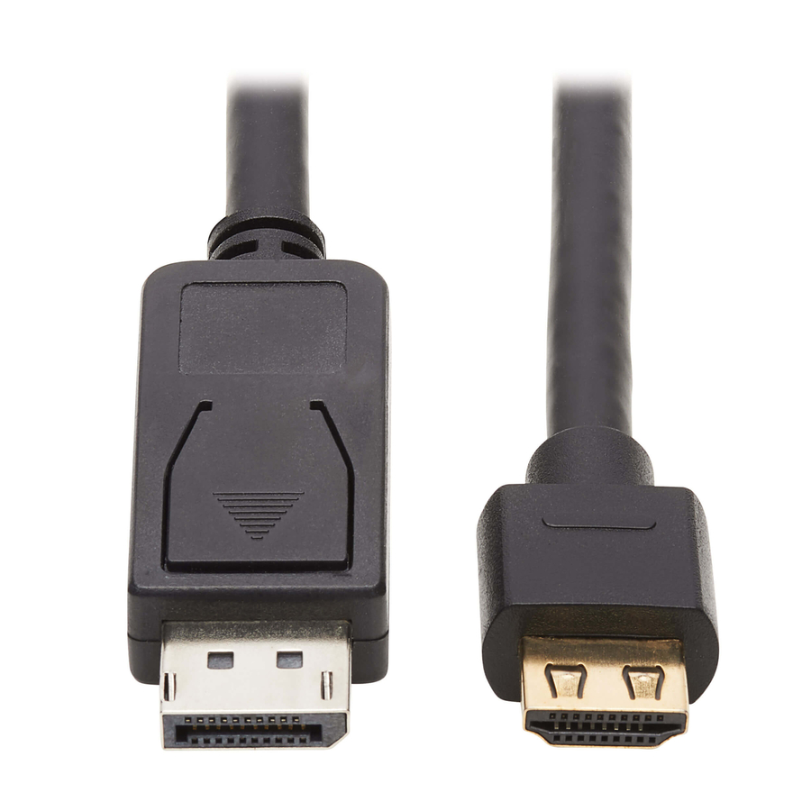 Eaton Tripp Lite Series DisplayPort 1.2 to HDMI Active Adapter Cable (M/M), 4K 60 Hz, HDR, Secure-Grip Plugs, Black, 20 ft. (6.1 m)