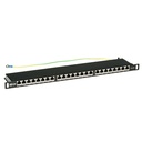 Eaton Tripp Lite Series Cat6a 24-Port High-Density Shielded Patch Panel - Dual IDC, 568A/B, RJ45 Ethernet, 0.5U Rack-Mount