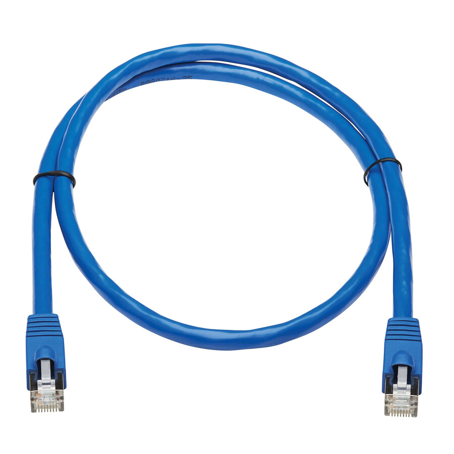 Tripp Lite by Eaton Cat6a 10G Snagless F/UTP Ethernet Cable (RJ45 M/M) PoE CMR-LP Blue 3 ft. (0.91 m)