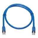Tripp Lite by Eaton Cat6a 10G Snagless F/UTP Ethernet Cable (RJ45 M/M) PoE CMR-LP Blue 3 ft. (0.91 m)
